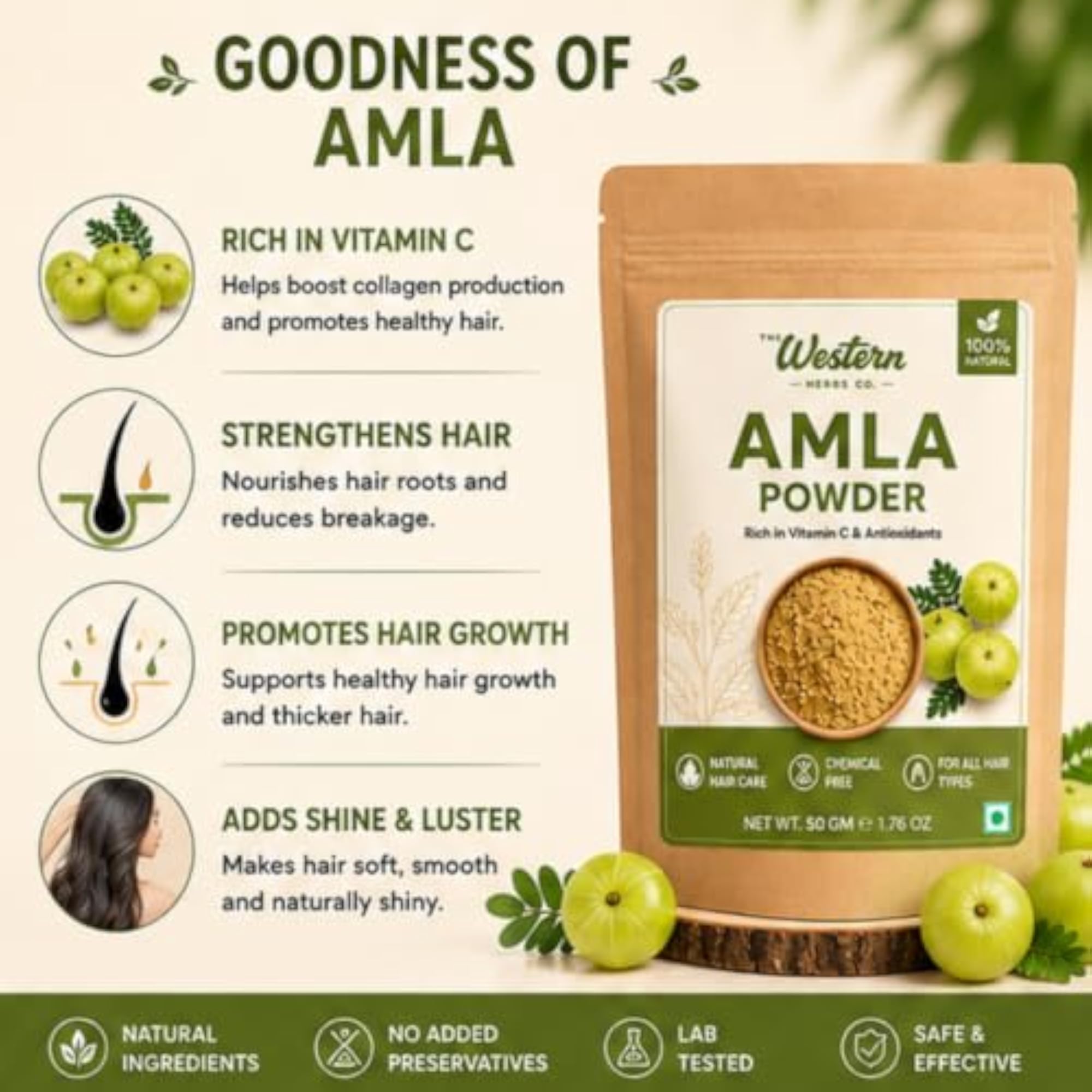 Amla Powder Pack of 5 for Hair Care